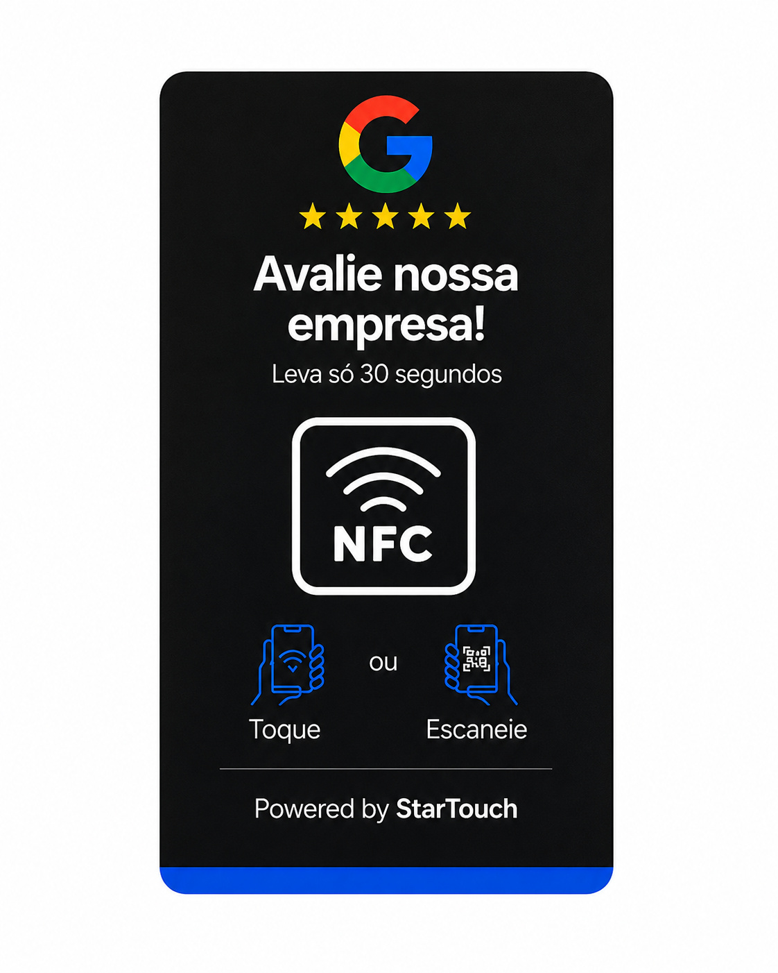 Cartão de Avaliação NFC StarTouch — produto