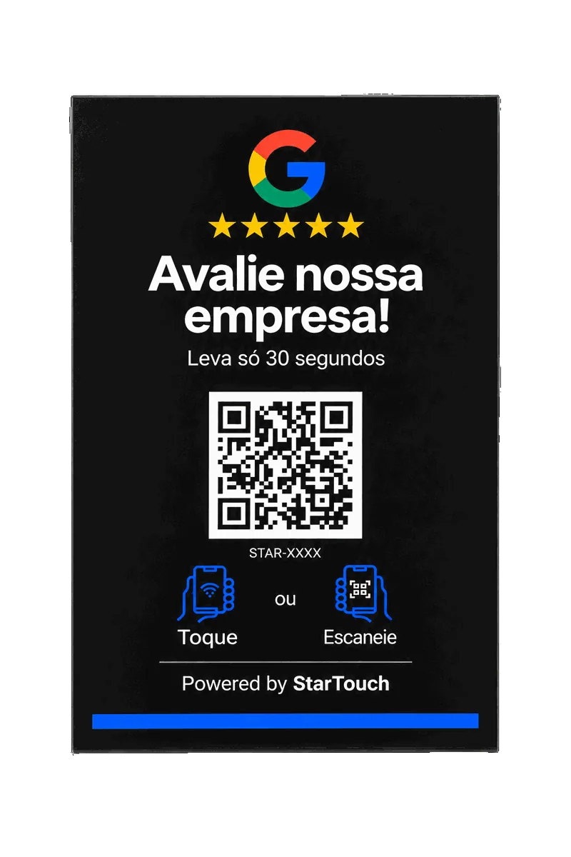 Placa de Balcão M StarTouch em PS preto 2 mm