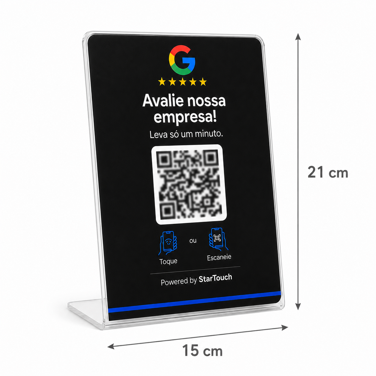 Placa de Balcão G — dimensões 21 x 15 cm