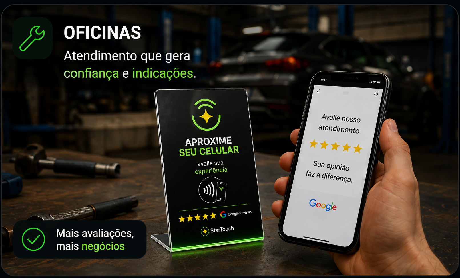 Oficinas — atendimento que gera confiança e indicações.